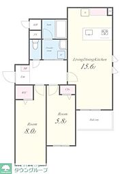 Stadt Nerima-kasugacho 1階2LDKの間取り