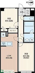 リベルテ沼袋 2LDKの間取図画像