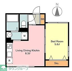 SOLASIA residence 中野 3階1LDKの間取り