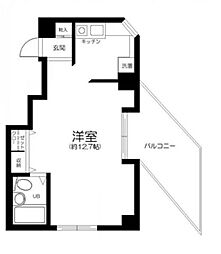 ノイメゾン桜台 4階ワンルームの間取り