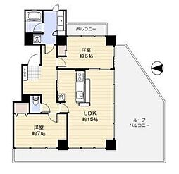 ベルペサージュ 3階2LDKの間取り