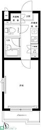 ルーブル荻窪伍番館 2階1Kの間取り