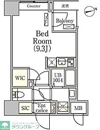 CREATIF中野 3階ワンルームの間取り