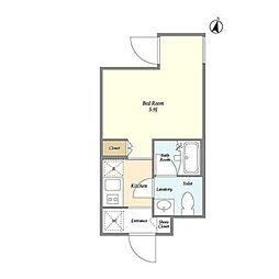 THE　RESIDENCE　DDI　NERIMA 3階1Kの間取り