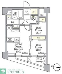 NOGATA RESIDENCE 2LDKの間取図画像