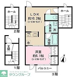 felice 1LDKの間取図画像