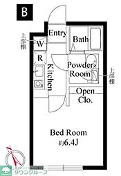 吉祥寺ヴィレッジ 104 1階1Kの間取り