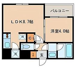 ビバリーホームズ吉祥寺 1LDKの間取図画像