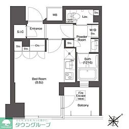 コンフォリア新中野 ワンルームの間取図画像