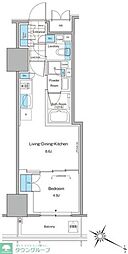 ルフォンプログレ北新宿 1DKの間取図画像