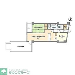 クレスト砧 2LDKの間取図画像