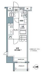 パークハビオ東中野 1Kの間取図画像
