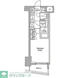 ザ・パークハビオ中野新橋 1Kの間取図画像
