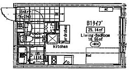 LIGHTTERRACE中野坂上 ワンルームの間取図画像
