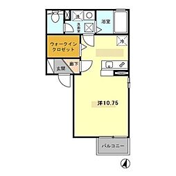 サニーハイツ 1Kの間取図画像