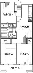 ウインダム宮前 3DKの間取図画像