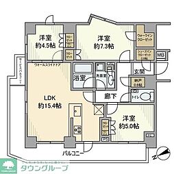 クレアホームズ永福町耀の邸 3LDKの間取図画像