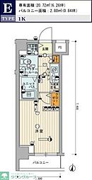 スカイコート中村橋2 1Kの間取図画像