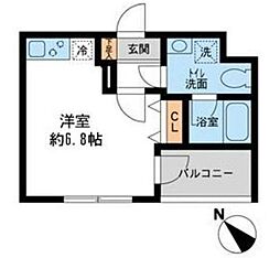 HF上石神井レジデンス ワンルームの間取図画像