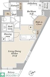 ARKMARK上北沢 1LDKの間取図画像