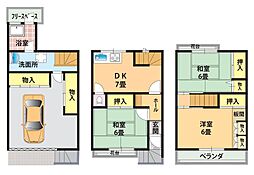 西淀川区佃1丁目中古戸建 3DKの間取り