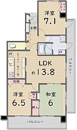 ダイアパレス屋島第3 3LDKの間取図画像