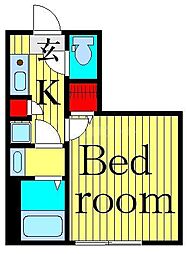 京成押上線 青砥駅 徒歩9分の賃貸アパート 1階1Kの間取り