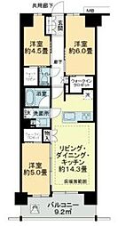 江戸川区東小岩5丁目マンション 3LDKの間取図画像