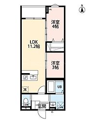 rh Koiwa 2LDKの間取図画像