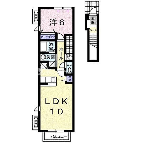 リバティハウスＡ 205｜香川県高松市太田上町(賃貸アパート1LDK・2階・42.37㎡)の写真 その2
