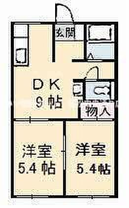 リベラU 203｜香川県高松市仏生山町甲(賃貸アパート2DK・2階・40.30㎡)の写真 その2