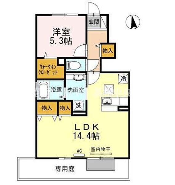 プラティーク ハバラ 105｜香川県高松市国分寺町国分(賃貸アパート1LDK・1階・49.44㎡)の写真 その2