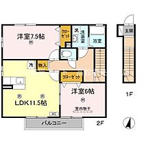 フローラルガーデン土器東 203 ｜ 香川県丸亀市土器町東4丁目（賃貸アパート2LDK・2階・64.93㎡） その2