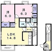 さくら　Ｂ 201 ｜ 香川県坂出市花町2番13号（賃貸アパート2LDK・2階・65.07㎡） その2