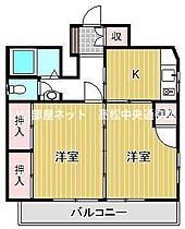 京都池園 302 ｜ 香川県坂出市池園町3-47（賃貸マンション2K・3階・36.70㎡） その2