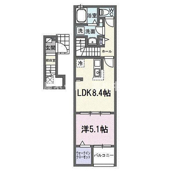 オリーブ坂本　Ａ 204｜香川県観音寺市坂本町2丁目(賃貸アパート1LDK・2階・38.81㎡)の写真 その2