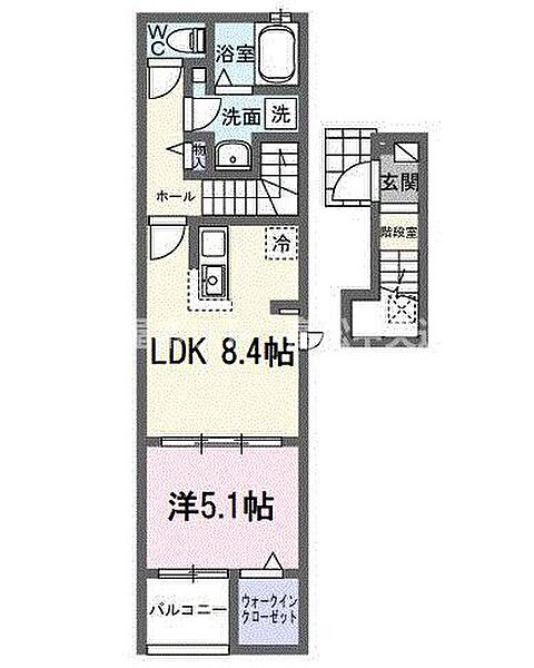 オリーブ坂本　Ａ 201｜香川県観音寺市坂本町2丁目(賃貸アパート1LDK・2階・38.81㎡)の写真 その2