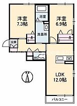 BEREO yu-wa 101 ｜ 香川県高松市木太町（賃貸マンション2LDK・1階・57.29㎡） その2