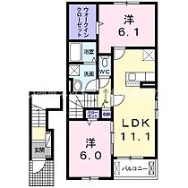 ルシェッロＡ 202 ｜ 香川県綾歌郡宇多津町岩屋3242番地1（賃貸アパート2LDK・2階・58.64㎡） その2