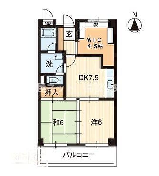 ノースポイントハイツ 603｜香川県高松市浜ノ町(賃貸マンション2SDK・6階・52.85㎡)の写真 その2