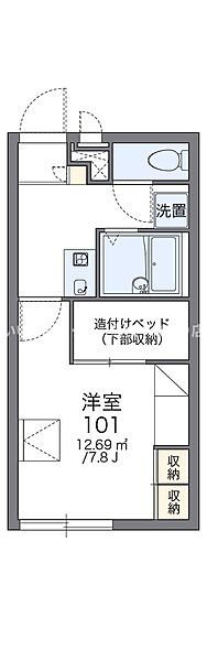 レオパレスステラ三條 201｜香川県高松市伏石町(賃貸アパート1K・2階・21.81㎡)の写真 その2