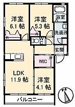 グランマスト1 A棟 202 ｜ 香川県高松市林町（賃貸アパート3LDK・2階・64.10㎡） その2