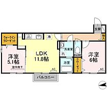 リリックガーデン A棟 203 ｜ 香川県高松市新田町甲（賃貸アパート2LDK・2階・55.60㎡） その2