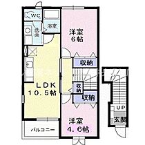 アヴニールＡ 201 ｜ 香川県善通寺市大麻町1133番地4（賃貸アパート2LDK・2階・51.67㎡） その2