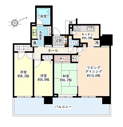 全居室が採光面...