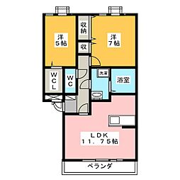 ガーデンコート21 2LDKの間取図画像