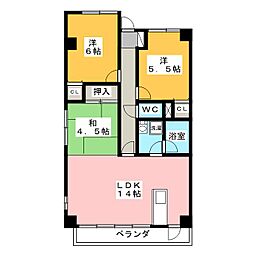 ルネス天伸 3LDKの間取図画像
