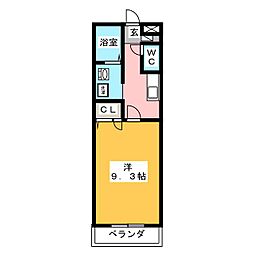 アルコバレーノ2 1Kの間取図画像