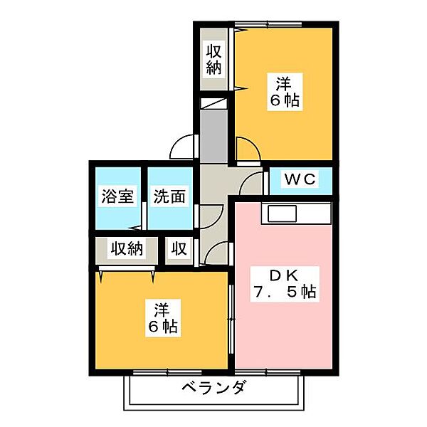 Hideout御殿場　Ｃ ｜静岡県御殿場市御殿場(賃貸アパート2DK・2階・53.48㎡)の写真 その2