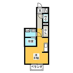 アドバンス南町B ワンルームの間取図画像